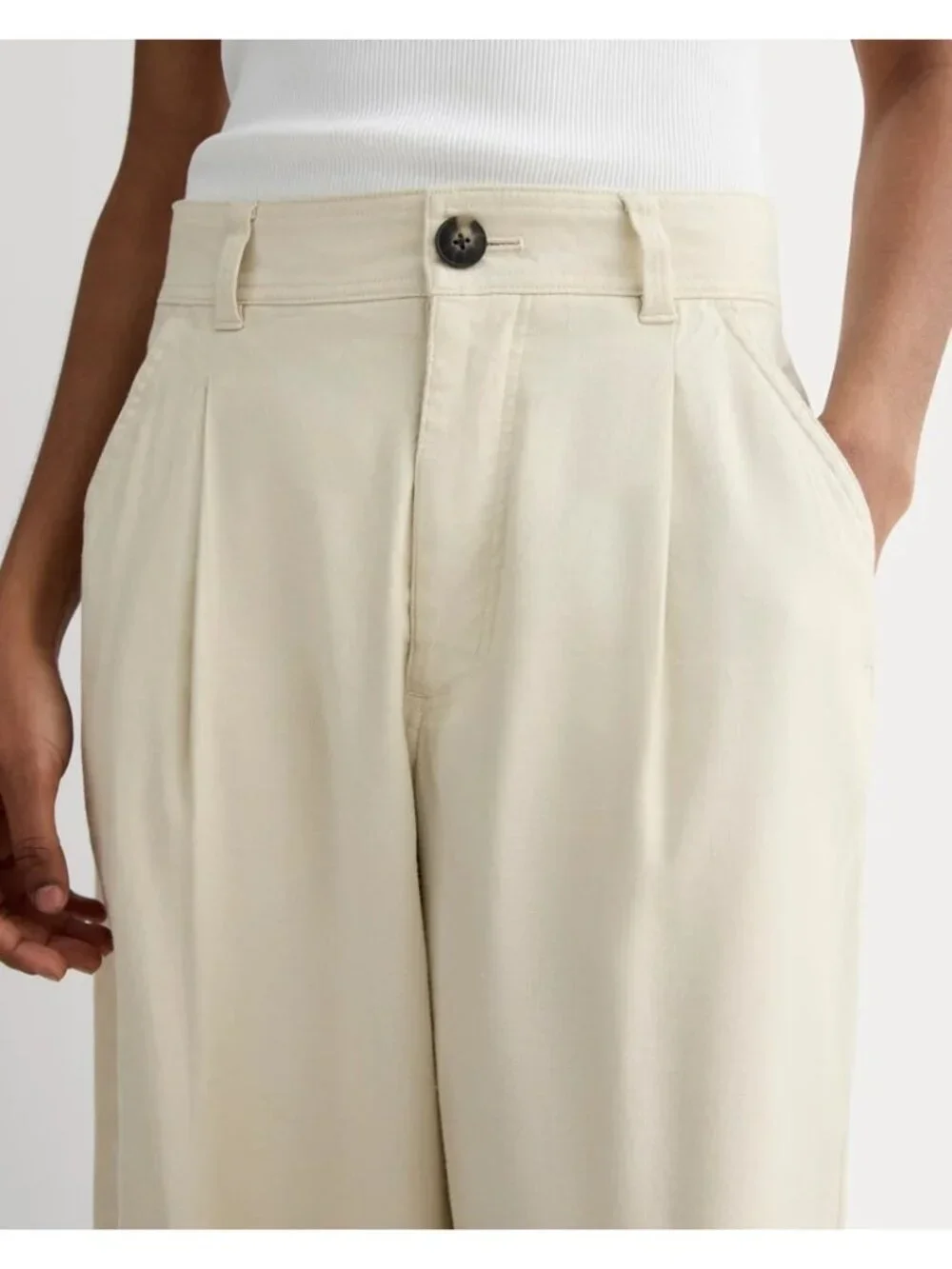 Everlane The Everywhere Pants in Stretch Linen in Birch 14 New Womens Trousers